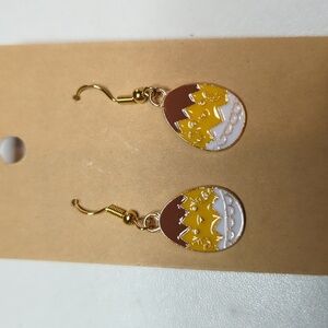 Yellow Hatchling Easter Egg Earrings